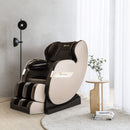 Real Relax Massage Chair, Full Body Zero Gravity Shiatsu Massage Recliner with Bluetooth Heat Foot Roller, FAVOR-03 Plus(Brown and Khaki) Brown