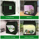 Mylar Hydroponic Grow Tent Roof Cube with Zipped Doors  Observation Windows and Vents -60 x 60 x 72 inch
