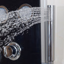 55" Black Rainfall Shower Panel w- Massage Jets