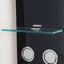 55" Black Rainfall Shower Panel w- Massage Jets