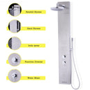 WATERJOY 55" Brushed Stainless Steel Shower Panel w- Hand Shower