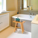 18" Bamboo Shower Stool Bench with Shelf