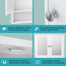 Bathroom Wall Mount Mirror Cabinet Organizer-White