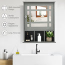 Wall Mounted and Mirrored Bathroom Cabinet-Gray