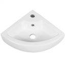 Wall Mount Corner Ceramic Vessel Sink Angled Art Basin