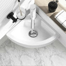 Wall Mount Corner Ceramic Vessel Sink Angled Art Basin