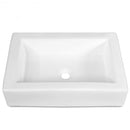 22.5" x 16" Rectangle Bathroom Vessel Sink with Pop-up Drain