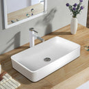 24" x 14" Rectangle Bathroom Vessel Sink with Pop-up Drain