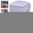5 Gallon 20 L Outdoor - Indoor Potty Commode Portable Flush Toilet-Gray