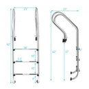 3-Step Stainless Steel Non-Slip Swimming Pool Ladder
