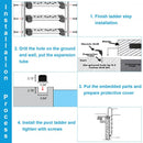 3-Step Stainless Steel Non-Slip Swimming Pool Ladder