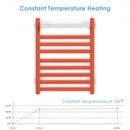 110W Electric Heated Towel Rack with Top Tray for Bathroom and Kitchen