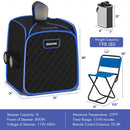 800W 2 Person Portable Steam Sauna Tent SPA with Hat Side Holes 3L Steamer-Black