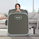 800W 2 Person Portable Steam Sauna Tent SPA with Hat Side Holes 3L Steamer-Gray