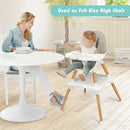 5-in-1 Baby Wooden Convertible High Chair -Gray