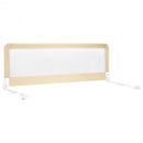 59" Extra Long Folding Breathable Baby Children Toddlers Bed Rail Guard with Safety Strap-Beige