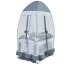 Portable Baby Playpen Crib Cradle with Carring Bag-Gray