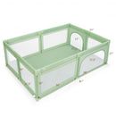 Extra-Large Safety Baby Fence with 50 Ocean Balls-Green