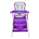 3 in 1 Infant Table and Chair Set Baby High Chair-Purple