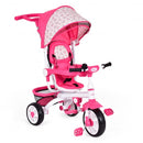 4-in-1 Detachable Baby Stroller Tricycle with Round Canopy -Pink