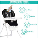 Space Saving Fold Baby High Chair-Black