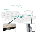 Adjustable Baby Bedside Crib with Large Storage-Gray