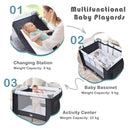 Portable Baby Playard Playpen Nursery Center with Mattress