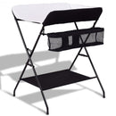 Baby Storage Folding Diaper Changing Table-Black