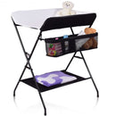 Baby Storage Folding Diaper Changing Table-Black