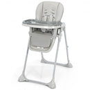 Baby Convertible High Chair with Wheels-Gray