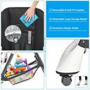 A-Shaped High Chair with 4 Lockable Wheels-Gray