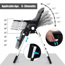 4 in 1 High Chair–Booster Seat with Adjustable Height and Recline-Gray