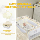 Portable Foldable Baby Playard Nursery Center with Changing Station-Beige