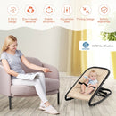 2-in-1 Adjustable Baby Bouncer and Rocker-Beige