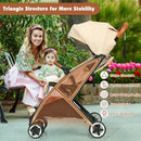 Lightweight Aluminium Frame Baby Stroller with Net-Beige