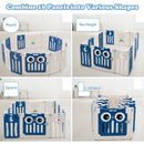 16-Panel Baby Activity Center Play Yard with Lock Door -Blue