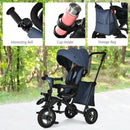 7-In-1 Baby Folding Tricycle Stroller with Rotatable Seat-Blue