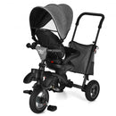 7-In-1 Baby Folding Tricycle Stroller with Rotatable Seat-Gray