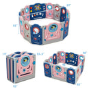 14-Panel Foldable Baby Playpen Kids Safety Play Center with Lockable Gate