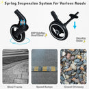 One-Hand Folding Portable Lightweight Baby Stroller with Aluminum Frame-Blue