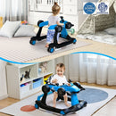 4-in-1 Foldable Activity Push Walker with Adjustable Height-Blue