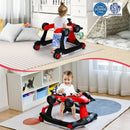 4-in-1 Foldable Activity Push Walker with Adjustable Height-Red