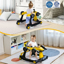 4-in-1 Foldable Activity Push Walker with Adjustable Height-Yellow