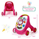 Sit-to-Stand Toddler Learning Walker with Lights and Sounds-Pink