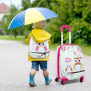 2 pcs 12" 16" Green ABS Kids Suitcase Luggage Set