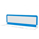 71 Inch Extra Long Swing Down Bed Guardrail with Safety Straps-Blue