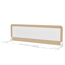 71 Inch Extra Long Swing Down Bed Guardrail with Safety Straps-Beige