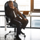 Ergonomic Office High Back Leather Adjustable Chair -Black