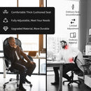 Ergonomic Office High Back Leather Adjustable Chair -Black