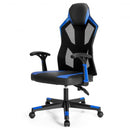 Gaming Chair with Adjustable Mesh Back-Blue
